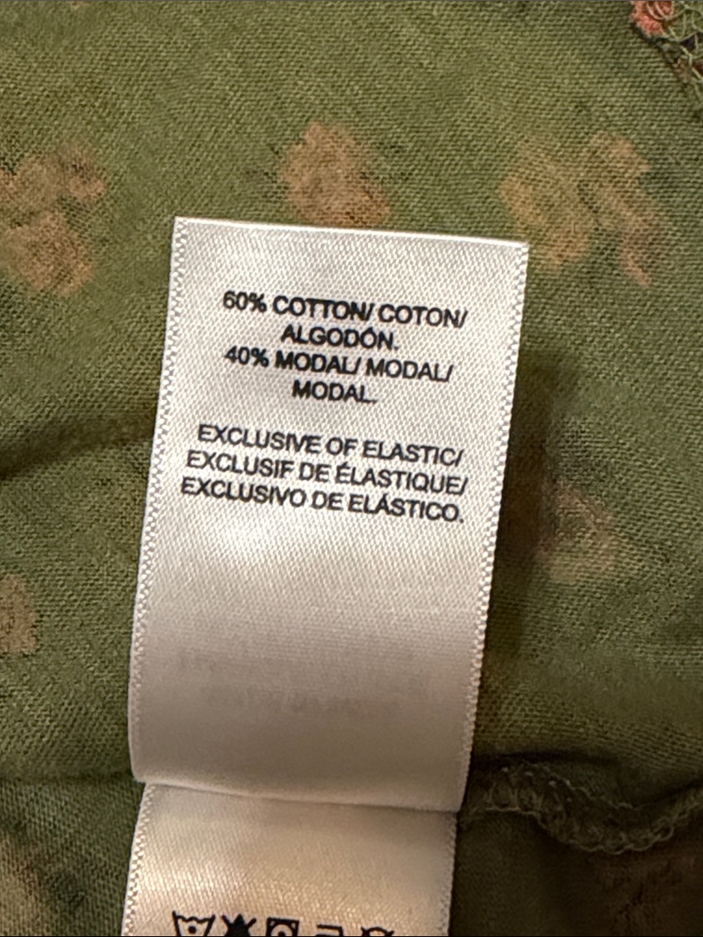 Lucky Brand Olive Green Floral Smocked Sleeveless Top L New Without Tag - Picture 3 of 4